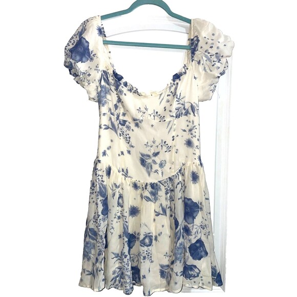 Reformation Dresses & Skirts - Reformation Davonne Women’s Floral Mini Dress Size 6 NWT Drop Waist Sweetheart